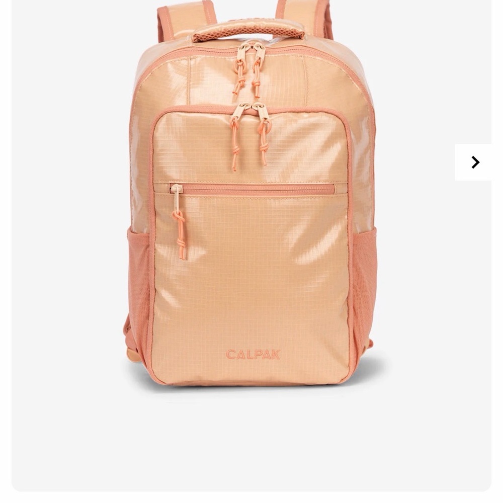 Calpak Peach/Coral Nylon Backpack